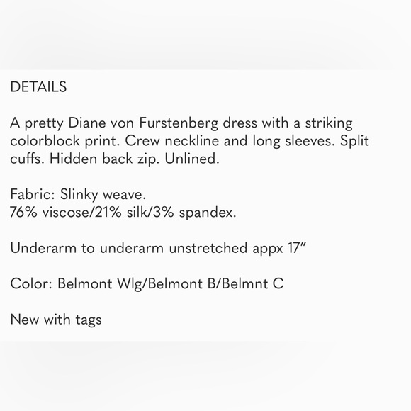 DVF Diane von Furstenberg Belmont Print Dress NWT size 6 - Picture 6 of 9